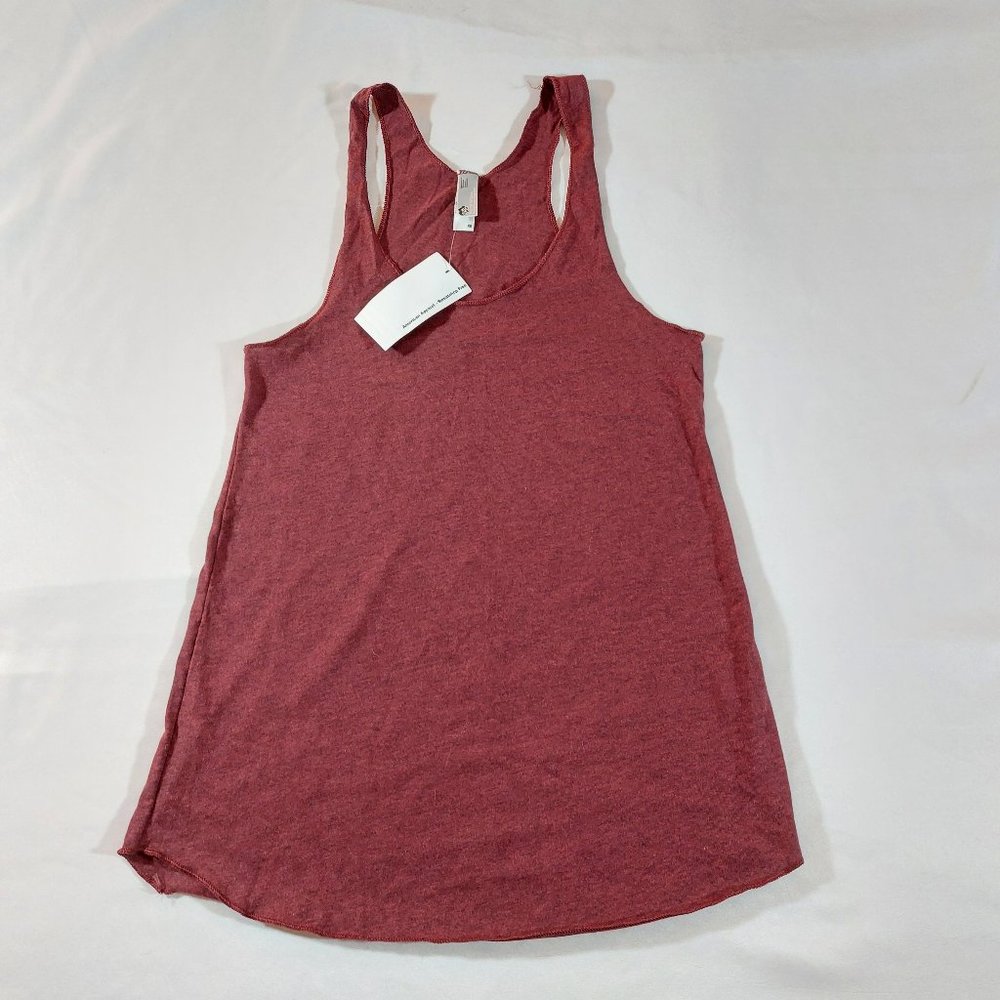 American Apparel 50/50 Racerback Tank Top Heather Cranberry